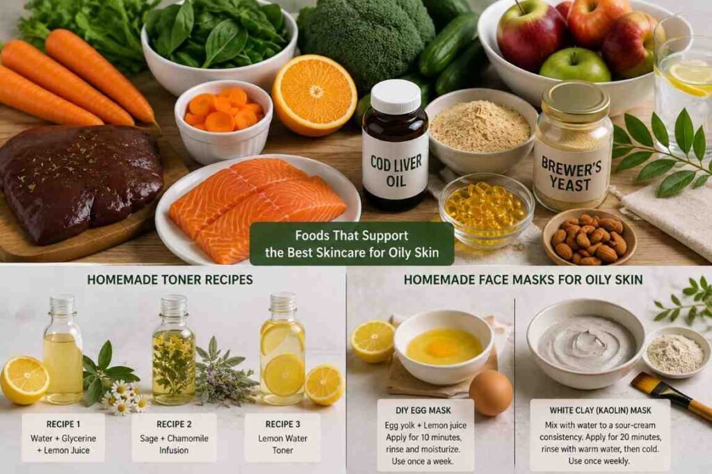 Foods That Support the Best Skincare for Oily Skin